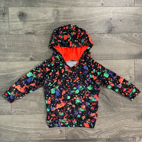 Shirts & Tops Little Rangos Neon Paint Splatter Toddler Hoodie Poshmark